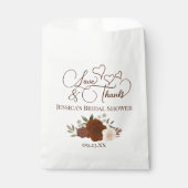 Sachets En Papier Rust Orange Boho Floral Amour Merci Fête des marié (Devant)