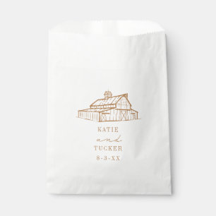 Sachets En Papier Rustic Barn Goldenrod Mariage de automne