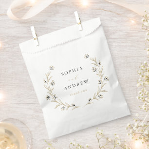 Sachets En Papier Rustic Boho Floral Mariage campagnard merci Favori