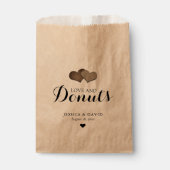 Sachets En Papier Rustic Country Kraft papier Mariage d'amour et bei (Devant)