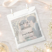 Sachets En Papier Rustic elegant photo wedding thank you (Coupé)