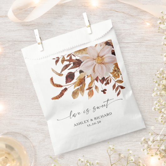 Sachets En Papier Rustic Fall quitte Mariage (Coupé)