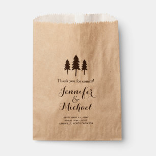 Sachets En Papier Rustic Forest Trees Mariage Merci Candy Buffet