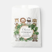 Sachets En Papier Rustic Jungle Safari Animaux Tropical Birthday (Devant)