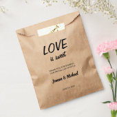 Sachets En Papier Rustic Love is Sweet script mariage Merci (Scellé)