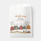 Sachets En Papier Rustic Snow Village Baby Shower Cozy Winter (Devant)