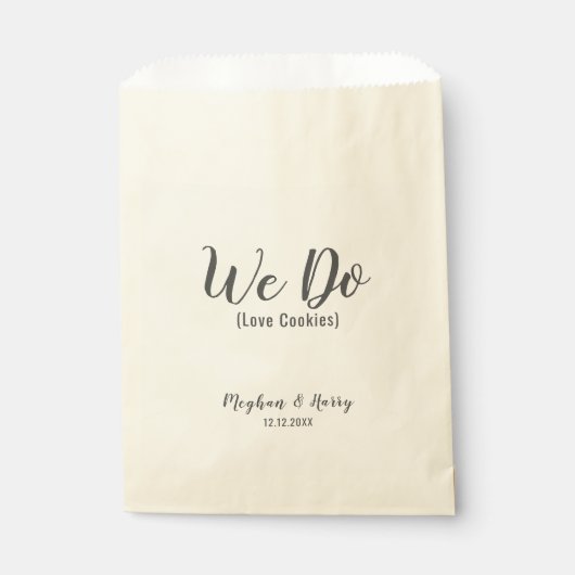 Sachets En Papier Rustic We Do Love Cookies Custom Favoriser Treat (Devant)