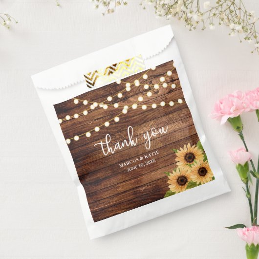 Sachets En Papier Rustic Woods et Mariage des tournesols (Scellé)