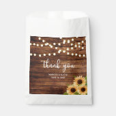 Sachets En Papier Rustic Woods et Mariage des tournesols (Devant)