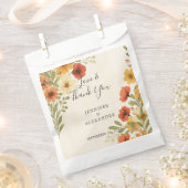 Sachets En Papier Rustique aquarelle florale merci mariage boho (Coupé)