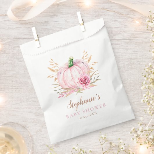 Sachets En Papier Rustique automne boho Citrouille bébé Fille douche (Coupé)
