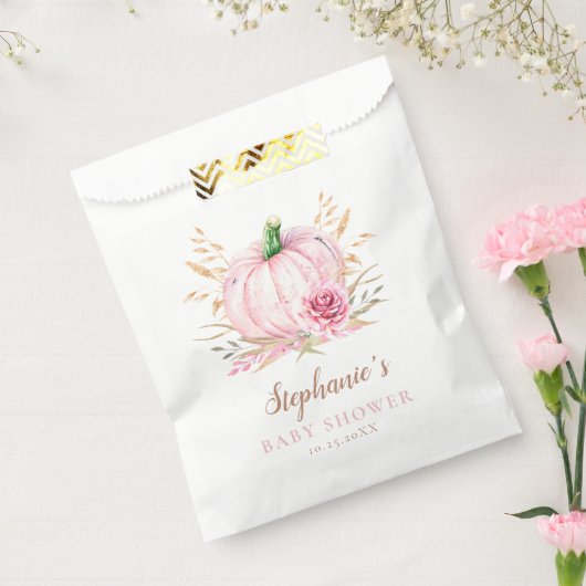 Sachets En Papier Rustique automne boho Citrouille bébé Fille douche (Scellé)