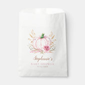 Sachets En Papier Rustique automne boho Citrouille bébé Fille douche (Devant)