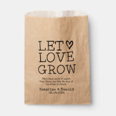 Sachets En Papier Rustique Kraft laisser l'amour pousser Mariage de  (Devant)