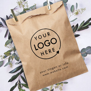 Sachets En Papier Rustique Kraft Logo d'entreprise Promotions mode