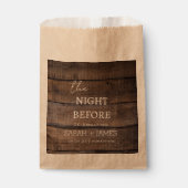 Sachets En Papier Rustique la nuit avant la fête du mariage (Devant)