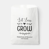 Sachets En Papier Rustique Laisser l'amour grandir semence mariage F (Devant)