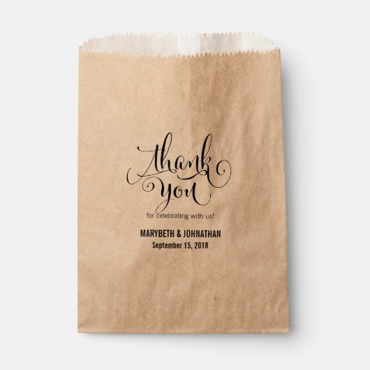 Sachets En Papier Rustique Moderne Nous Faisons Script Mariage Favor (Devant)