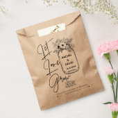 Sachets En Papier rustique | Script élégant | LAISSER L'AMOUR SE DÉV (Scellé)