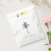 Sachets En Papier Rustique Tropical Navy Palm Tree Mariage Merci (Scellé)