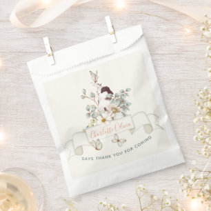 Sachets En Papier Rustique Un lapin est une fille florale Cottagecor