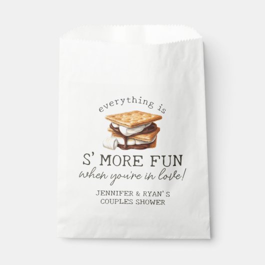 Sachets En Papier S’mores Chute Bonfire Couples Extérieurs Douche (Devant)
