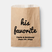 Sachets En Papier Sa gâterie préférée pour les invités de réception  (Devant)