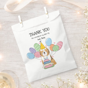 Sachets En Papier Sable Tibétain Terrier Anniversaire Merci Favorise