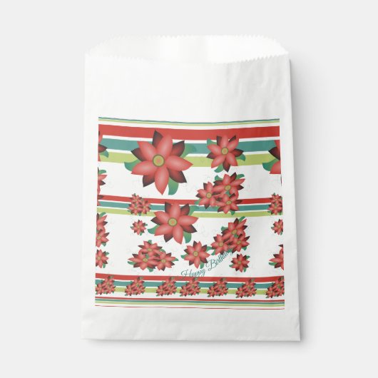 Sachets En Papier Sac à biscuits en papier fleuri (Devant)