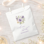 Sachets En Papier Sac à cadeaux floral violet (Coupé)