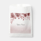 Sachets En Papier Sac à Faveur Floral Dusty Rose (Devant)