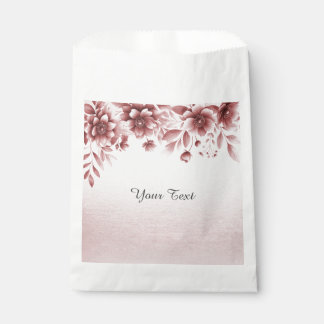Sachets En Papier Sac à Faveur Floral Dusty Rose
