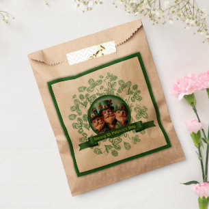 Sachets En Papier Sac à Faveurs Vintage Trèfle Saint-Patrick Lutins