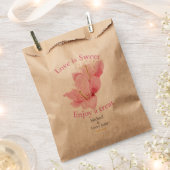 Sachets En Papier Sac à mariages à fleurs roses (Coupé)