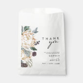 Sachets En Papier Sac à Merci floral blanc Favor (Devant)