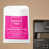 Sachets En Papier Sac à papier rose pour marque commerciale