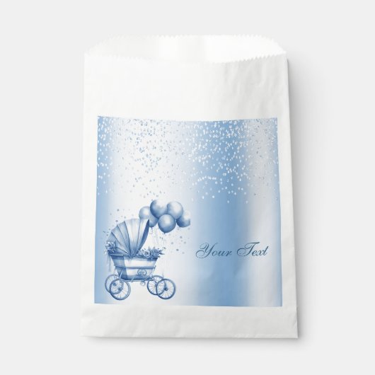 Sachets En Papier Sac à poussette bleue Favoriser (Devant)