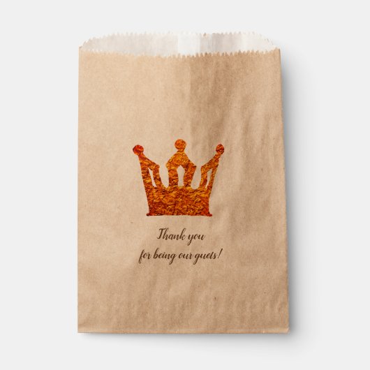 Sachets En Papier Sac à privilégier Couronne d'or (Devant)
