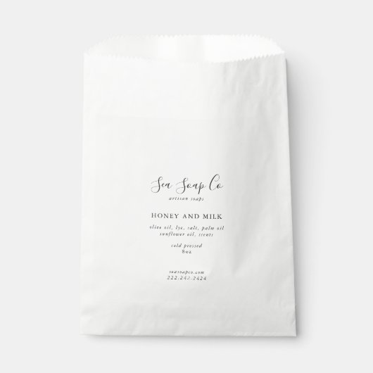 Sachets En Papier Sac à savon personnalisable (Devant)