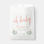 Sachets En Papier Sac Baby shower Faveur Cactus (Devant)