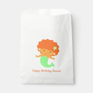 Sachets En Papier Sac blanc de faveur de sirène mignonne