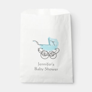 Sachets En Papier Sac bleu de faveur de baby shower de landau
