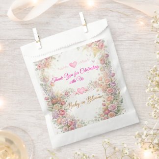 Sachets En Papier Sac cadeau Baby in Bloom Floral pour Baby Shower