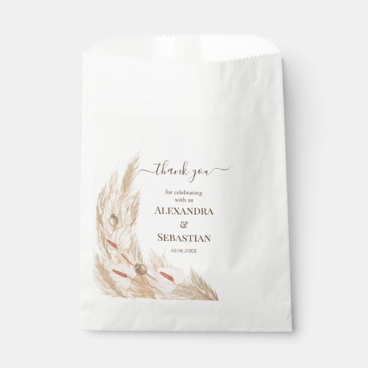 Sachets En Papier Sac cadeau de mariage Merci d'être venu (Devant)