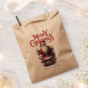 Sachets En Papier Sac cadeau de Noël Favoriser le Père Noël vintage