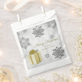 Sachets En Papier Sac cadeau de Noël Gold Favoriser (Coupé)