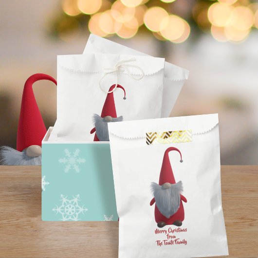 Sachets En Papier Sac cadeau de Noël joyeux Gnome Mignon