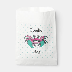 Sachets En Papier Sac Cadeau Joli Crabe Rose & Sarcelle