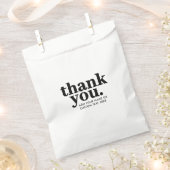 Sachets En Papier Sac Cadeau Merci | Noir et Blanc Rétro (Coupé)