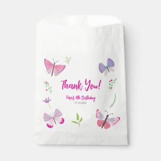 Sachets En Papier Sac Cadeau Papillon Rose